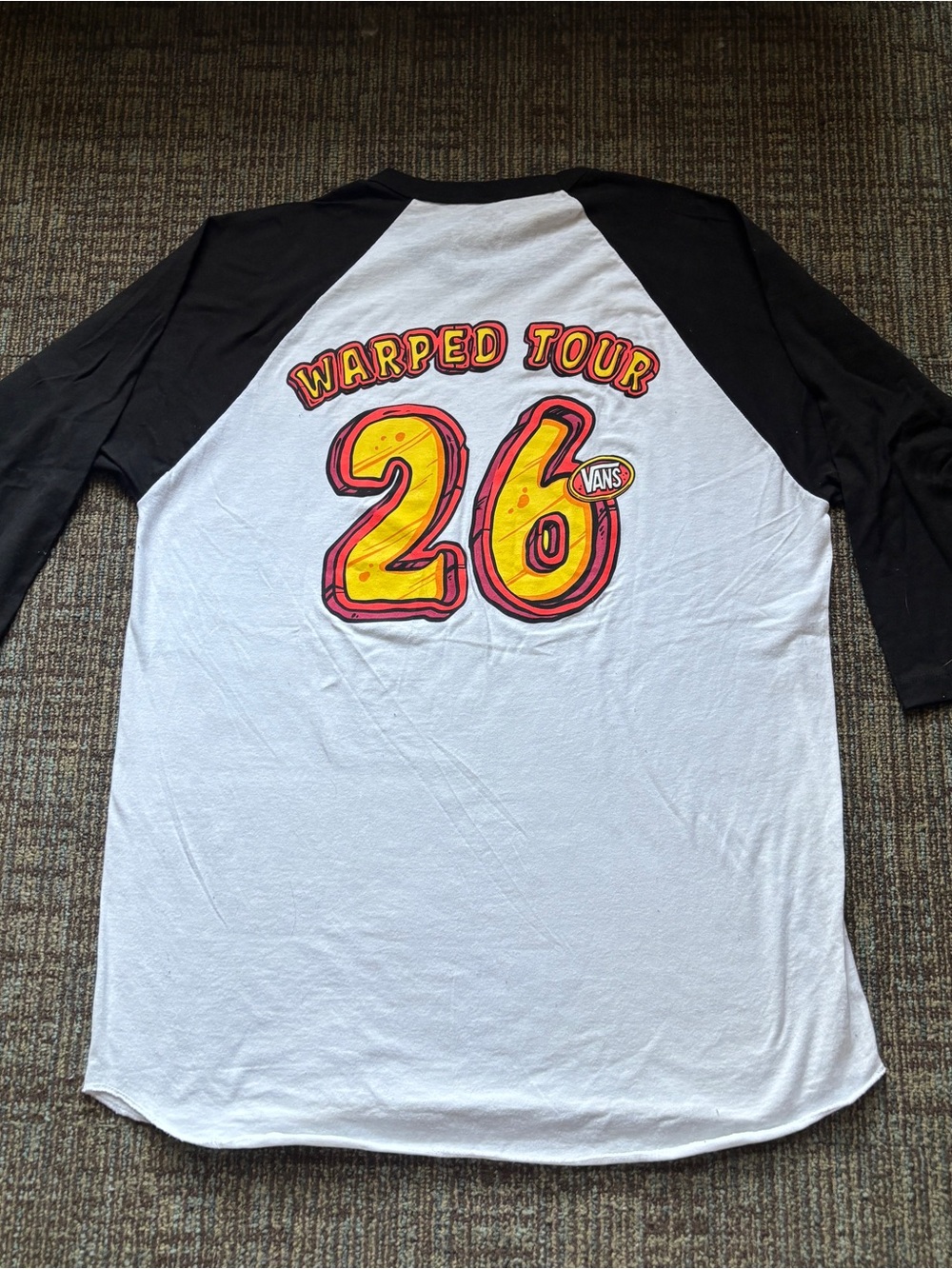 NEW VANS Warped Tour Unisex Baseball T-shirt Merch T Shirt Emo 2026 L - with Bag - Picture 3 of 8